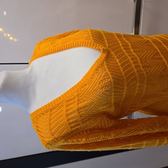 Madison & Hudson V Neck Crochet Maxi Dress Orange Womens Size 1X - Picture 2 of 9